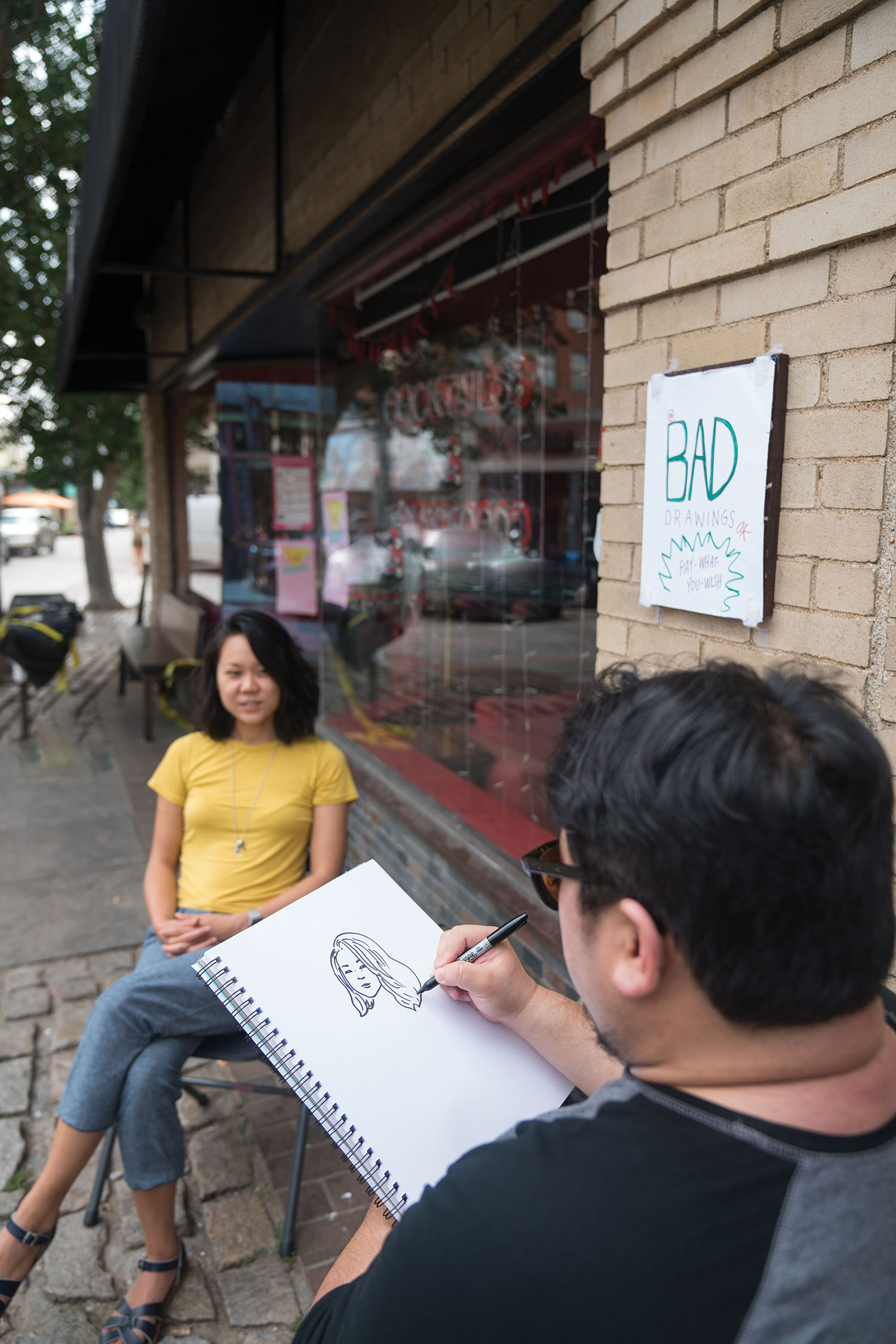 Bad Drawings in the streets of Asheville Made magazine. Photo by Audrey Goforth